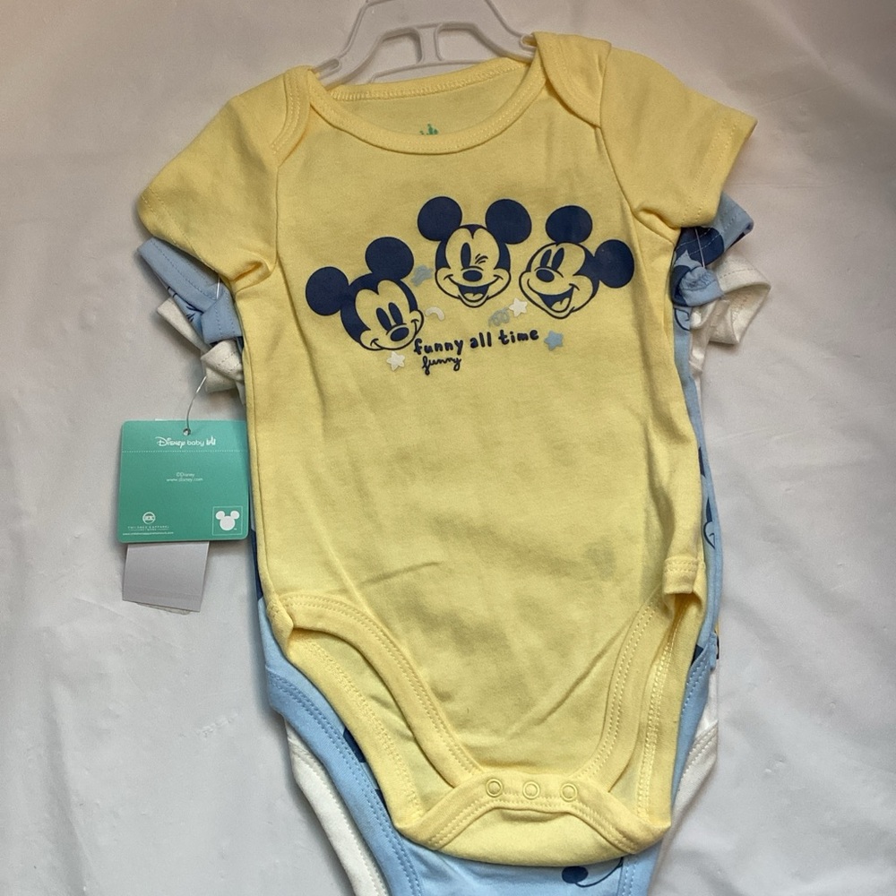 Disney Mickey Mouse Yellow and Blue Bodysuit